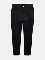 River Island Black Plus High Rise Skinny Coated Jeans - Image 5 of 6