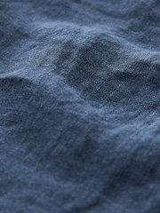 Navy Blue Signature Leomaster Italian Delave Linen Drawstring Trousers - Image 10 of 11
