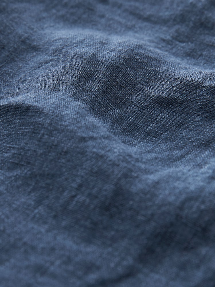 Navy Blue Signature Leomaster Italian Delave Linen Drawstring Trousers - Image 10 of 11