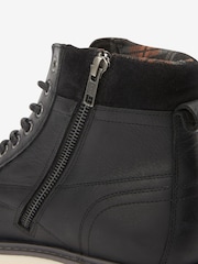 Joules Black Leather Boots - Image 6 of 7