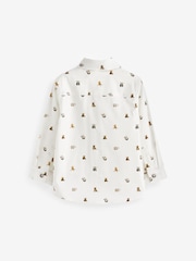 White Smart Print Shirt With Bow Tie (3mths-7yrs) - Image 6 of 6