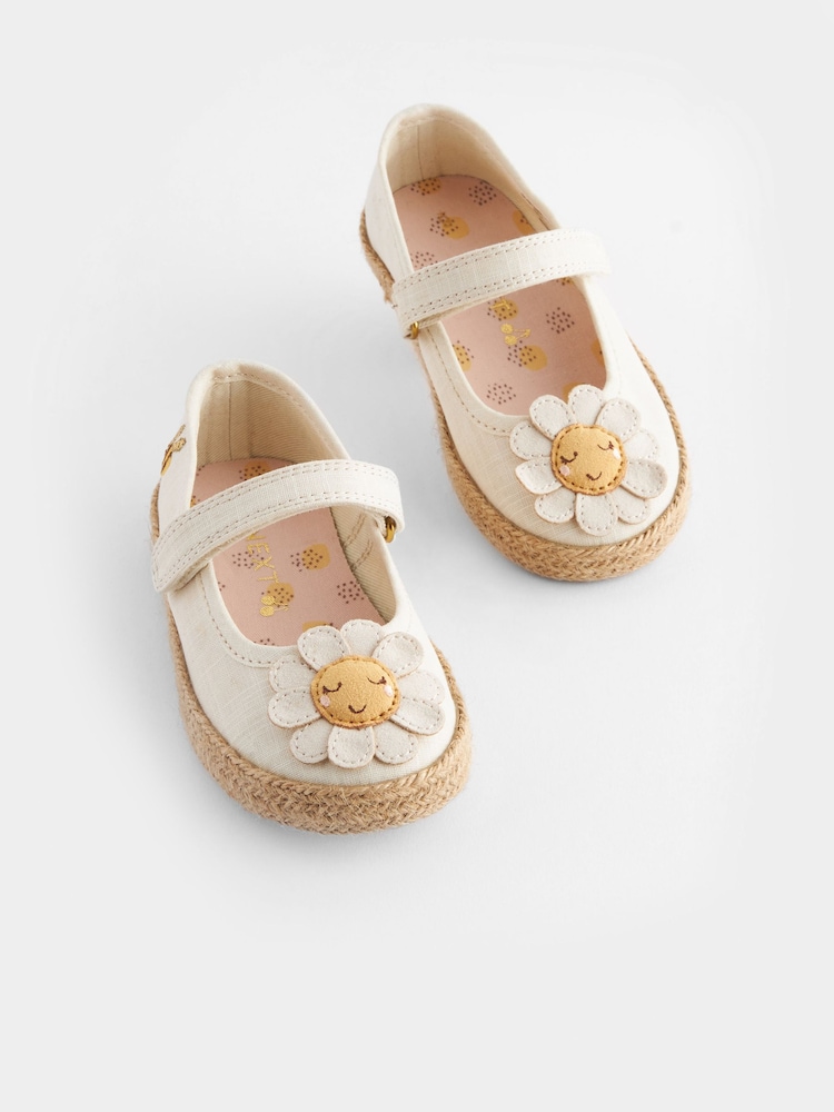 White Daisy Standard Fit (F) Mary Jane Shoes - Image 1 of 6