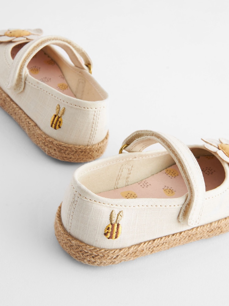 White Daisy Standard Fit (F) Mary Jane Shoes - Image 3 of 6