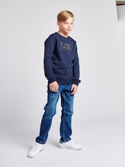 Lee Mid Blue Boys Straight Fit Daren Jeans - Image 4 of 8