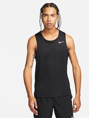 Nike Black Dri-FIT Miler Running Vest Top - Image 1 of 11