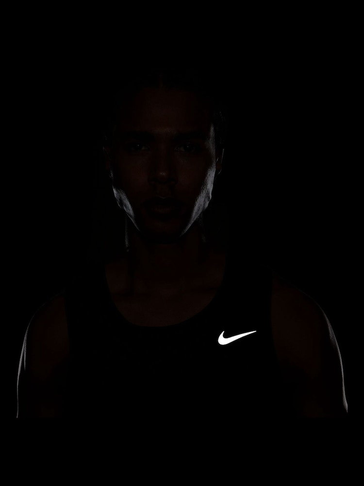 Nike Black Dri-FIT Miler Running Vest Top - Image 10 of 11