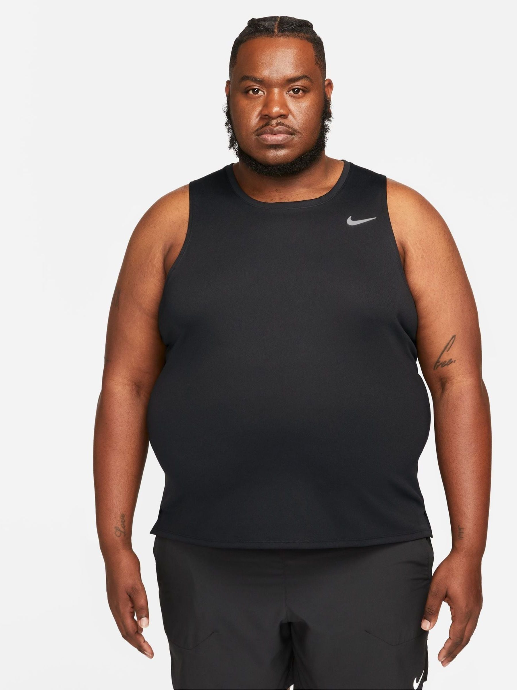 nike black running vest