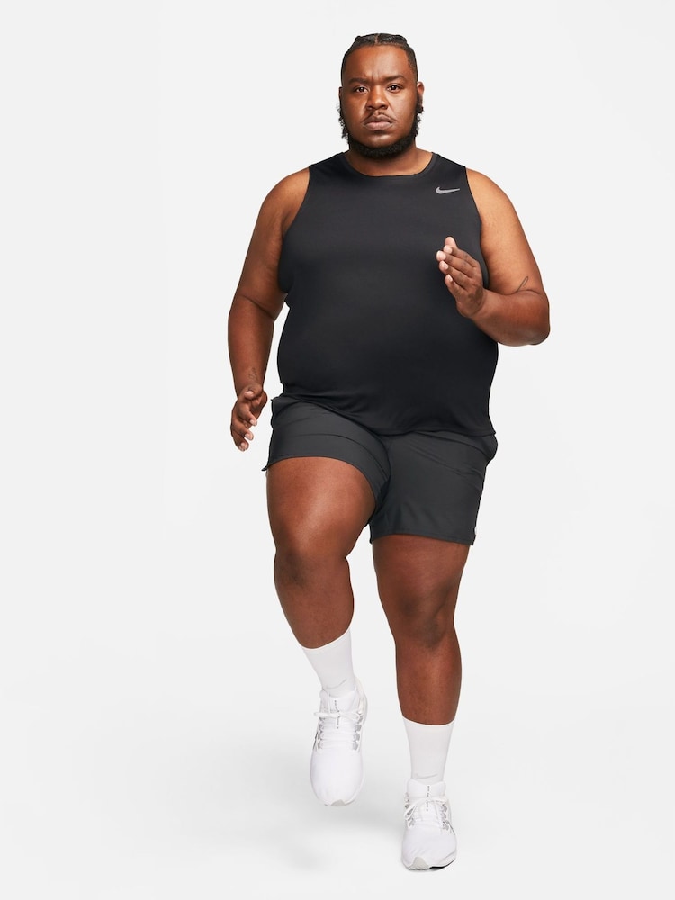 Nike Black Dri-FIT Miler Running Vest Top - Image 6 of 11