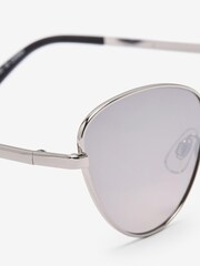 Silver Metal Cateye Frame Sunglasses - Image 4 of 6