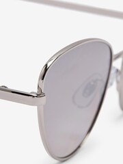 Silver Metal Cateye Frame Sunglasses - Image 5 of 6