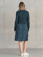 Seraphine Green Knit Topper Maternity Dress with Spot Skirt - Image 3 of 5