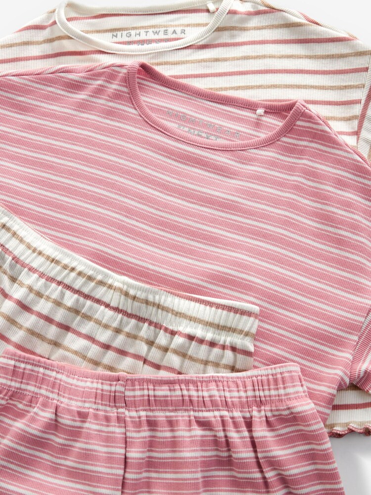 Pink & Weiß - Kurze gerippte Pyjamas 2er-Pack (3-16 J.) - Bild 7 von 7 Pink & Weiß - Kurze gerippte Pyjamas 2er-Pack (3-16 J.) - Bild 7 von 7