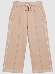 Reiss Camel Amina Junior Drawstring Stripe Joggers - Image 2 of 6