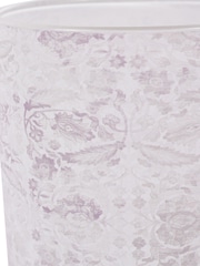 Laura Ashley Frosted Garner Leaf Glass Hurricane Candle Holder - Image 4 of 4