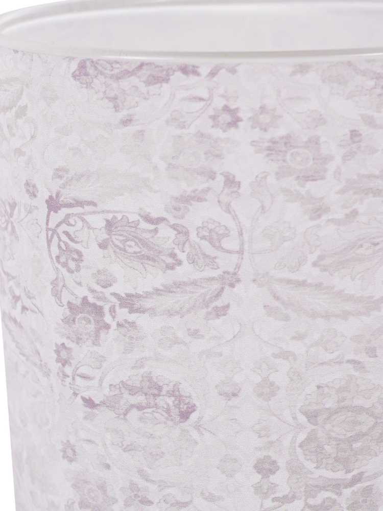 Laura Ashley Frosted Garner Leaf Glass Hurricane Candle Holder - Image 4 of 4