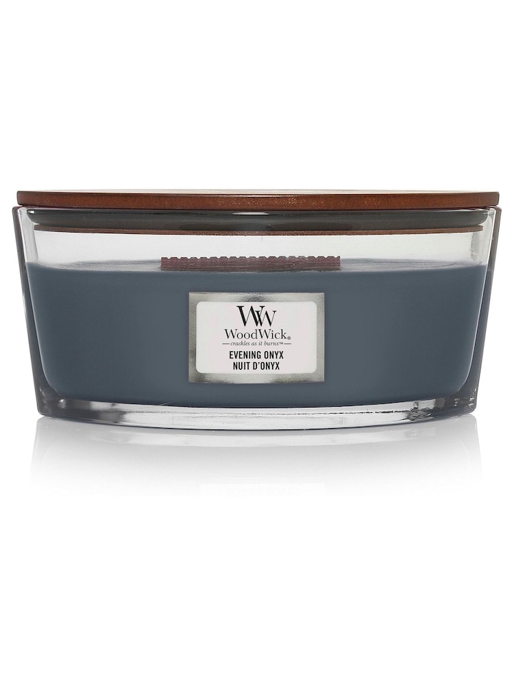 Woodwick Blue Ellipse Evening Onyx Candle - Image 1 of 2