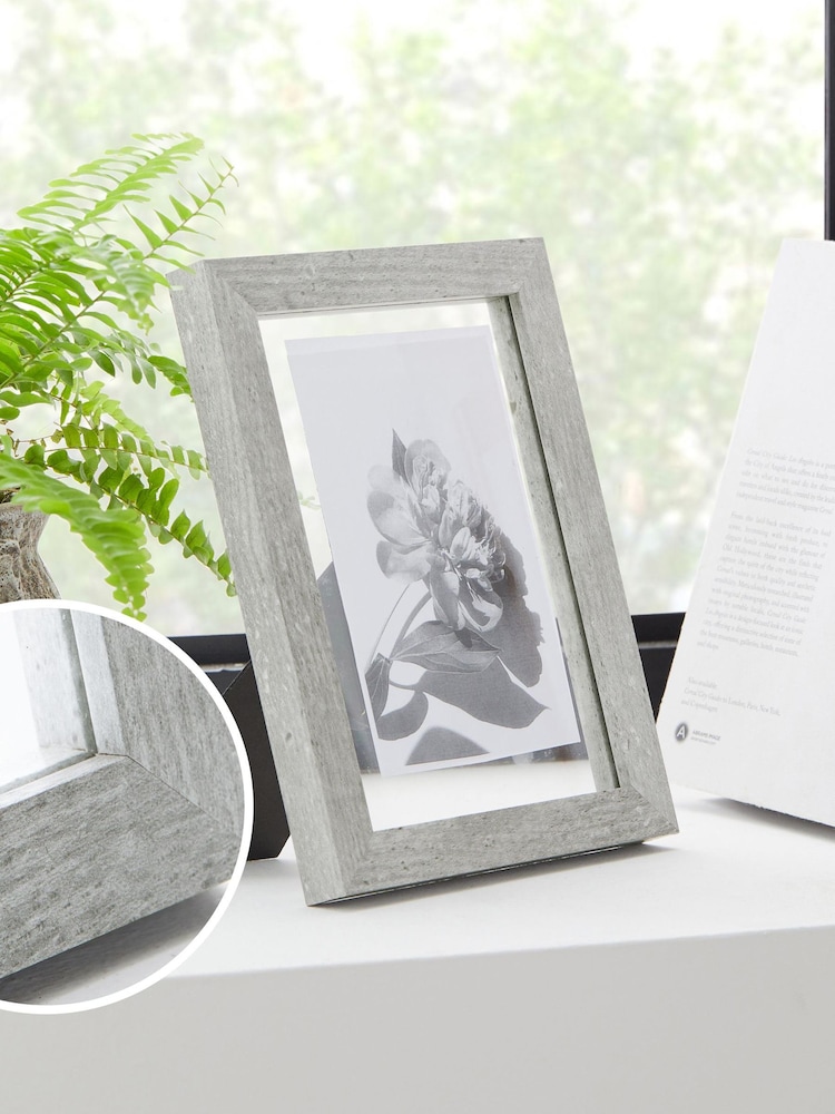 Grey Concrete Effect Floating Picture Frame - Image 1 of 5