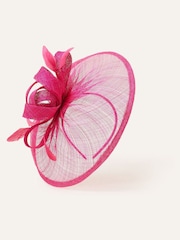Accessorize Pink Penelope Sinamay Bow Band Fascinator - Image 1 of 5