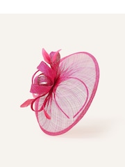 Accessorize Pink Penelope Sinamay Bow Band Fascinator - Image 2 of 5