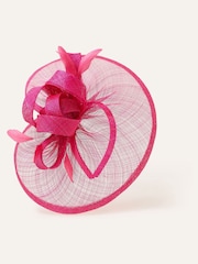 Accessorize Pink Penelope Sinamay Bow Band Fascinator - Image 3 of 5