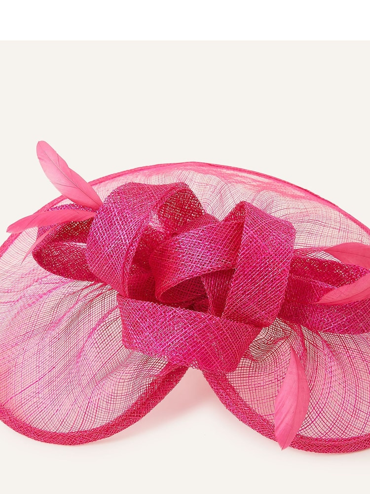 Accessorize Pink Penelope Sinamay Bow Band Fascinator - Image 5 of 5 Accessorize Pink Penelope Sinamay Bow Band Fascinator - Image 5 of 5