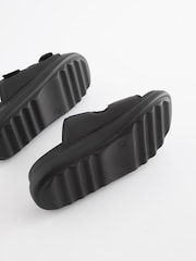 Black Chunky Double Strap Sandals - Image 6 of 6