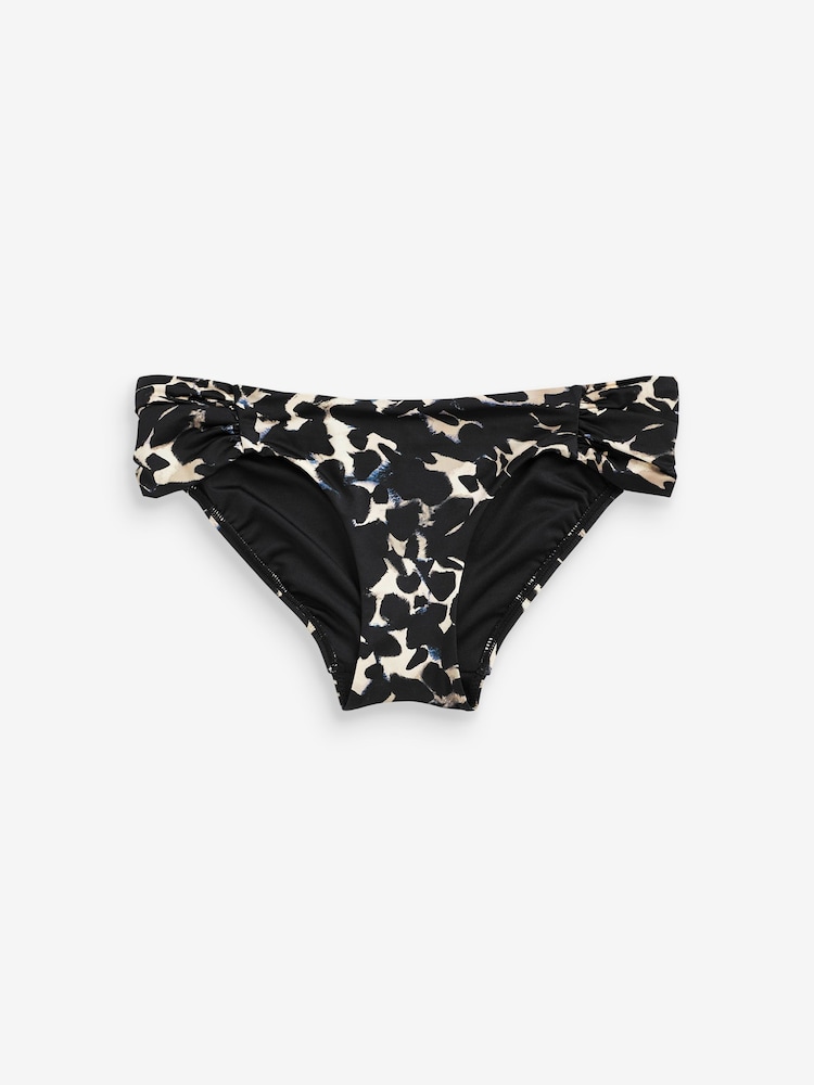 Mint Velvet Animal Brazilian Ruched Side Bikini Briefs - Image 1 of 2
