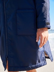 Navy Blue Active Swim Changing Robe Lightweight Jacket - Image 5 of 10