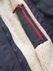 Navy Blue Active Swim Changing Robe Lightweight Jacket - Image 8 of 10