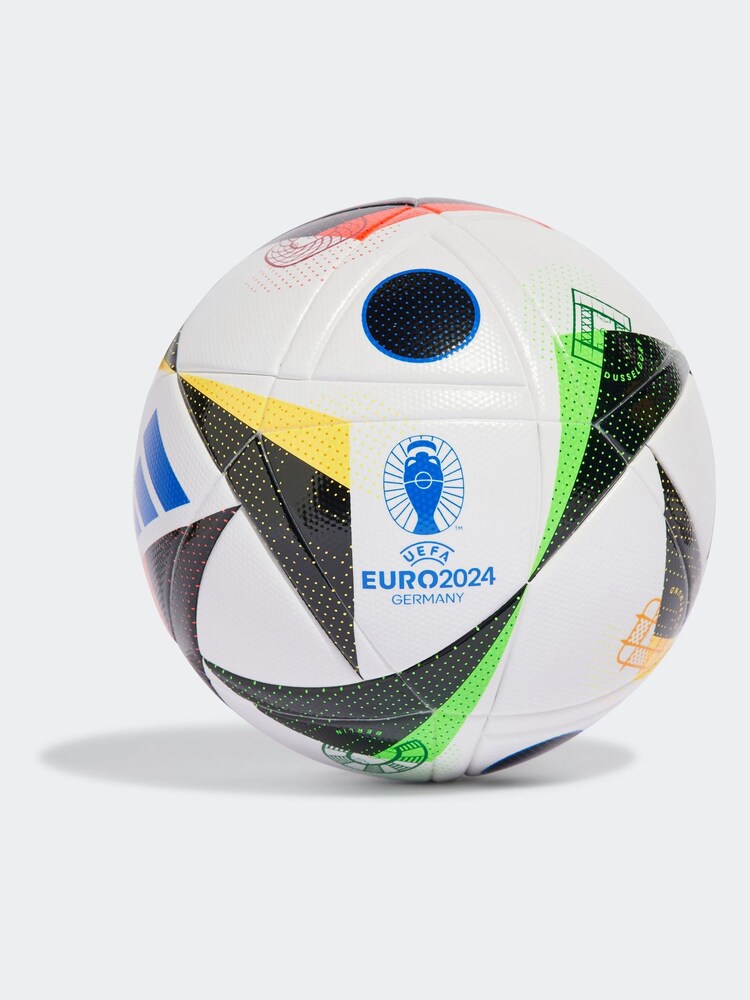 adidas White/Blue Performance Euros League Football - Image 1 of 4