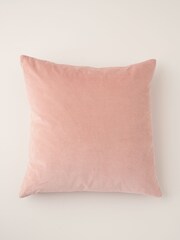 Truly Blush Pink Velvet Square Cushion - Image 1 of 5