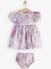 Laura Ashley Pink Newborn Pointon Fields Taffeta Floral Prom Dress - Image 1 of 4