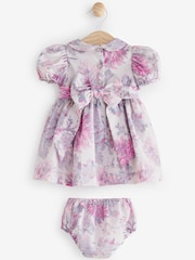 Laura Ashley Pink Newborn Pointon Fields Taffeta Floral Prom Dress - Image 2 of 4