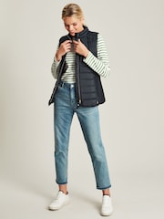 Joules Whitlow Navy Blue Showerproof Padded Gilet - Image 3 of 5