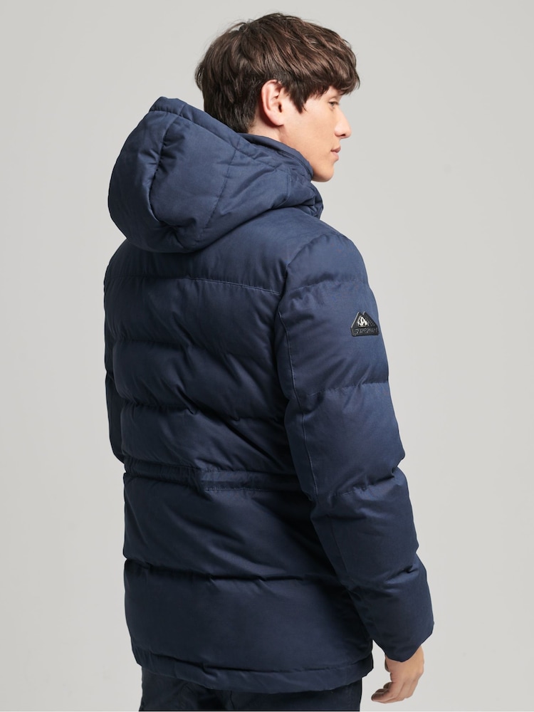 Superdry Eclipse Navy Microfibre Expedition Parka Coat - Image 2 of 8