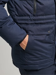 Superdry Eclipse Navy Microfibre Expedition Parka Coat - Image 5 of 8