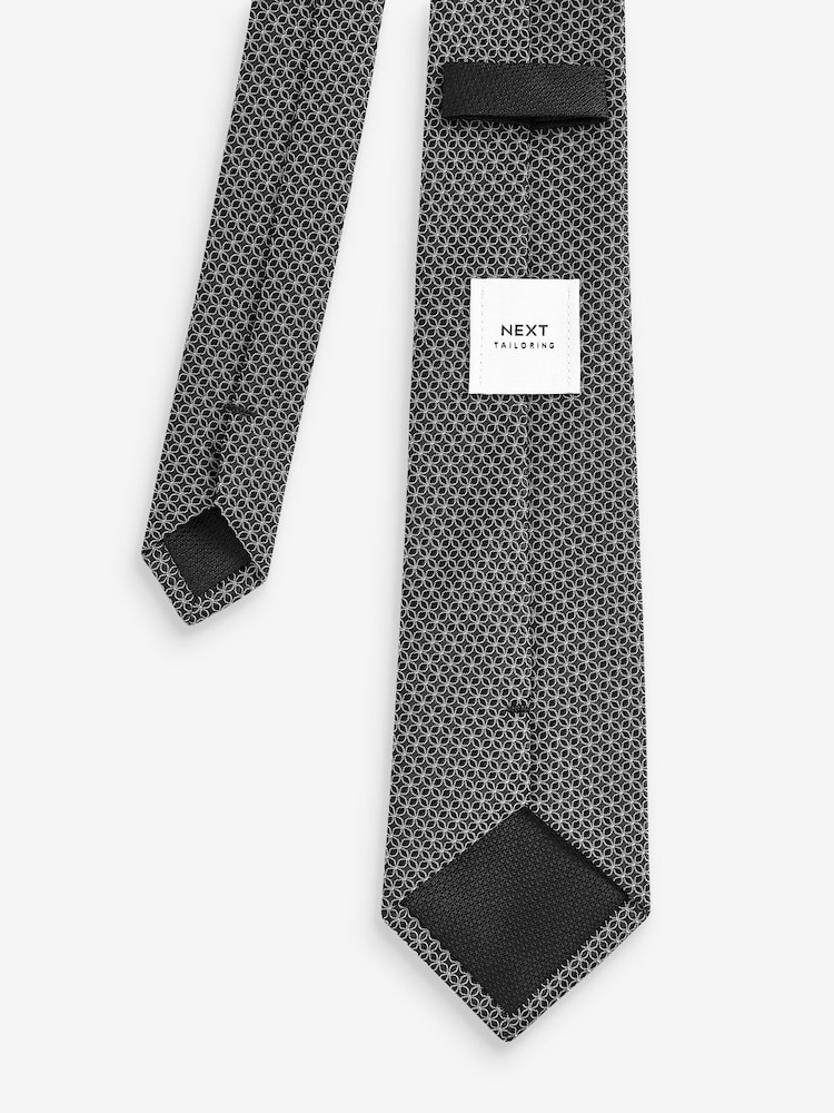 Gris Noir/anthracite - Lot 2 cravates et clips texturés - Image 5 of 8