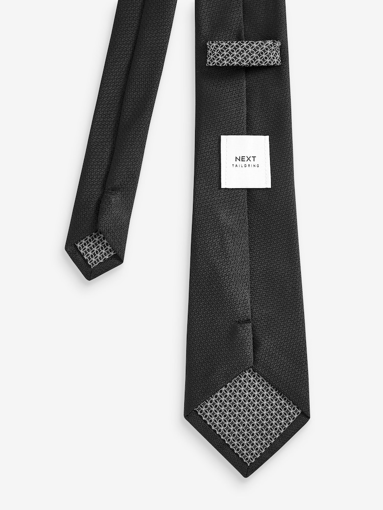 Gris Noir/anthracite - Lot 2 cravates et clips texturés - Image 6 of 8