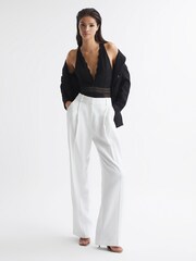 Reiss Black Candy Sleeveless Lace Body - Image 4 of 7