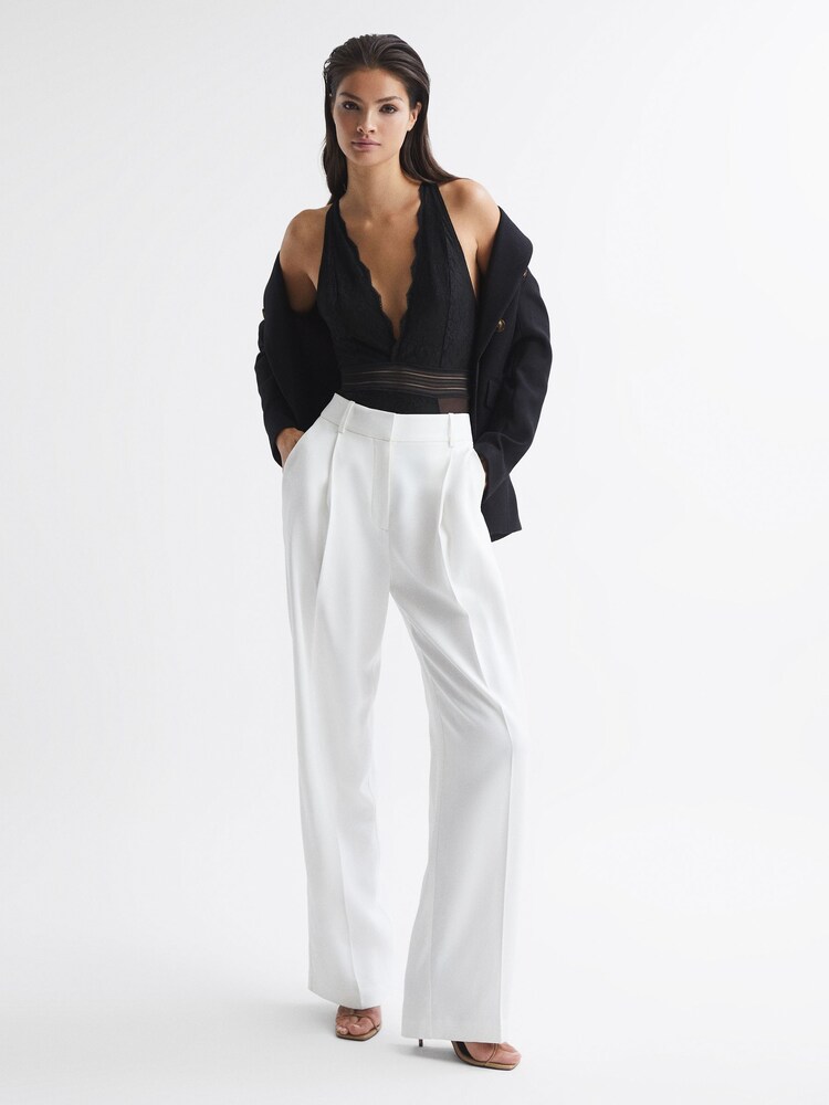 Reiss Black Candy Sleeveless Lace Body - Image 4 of 7