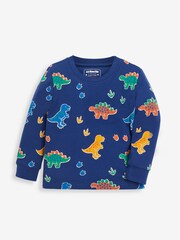 JoJo Maman Bébé Navy Blue 2-Pack Cotton Pyjamas - Image 4 of 6