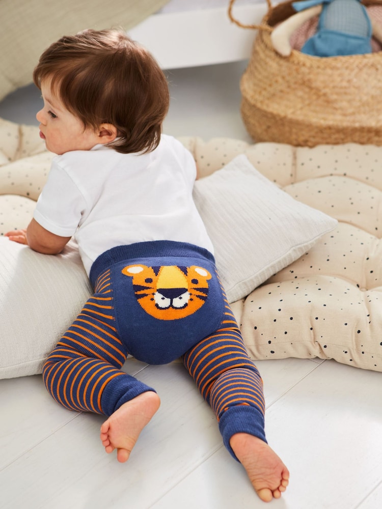 JoJo Maman Bébé Indigo Tiger Tiger Baby Leggings - Image 1 of 4