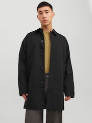 JACK & JONES Black Smart Trench Coat - Image 1 of 5