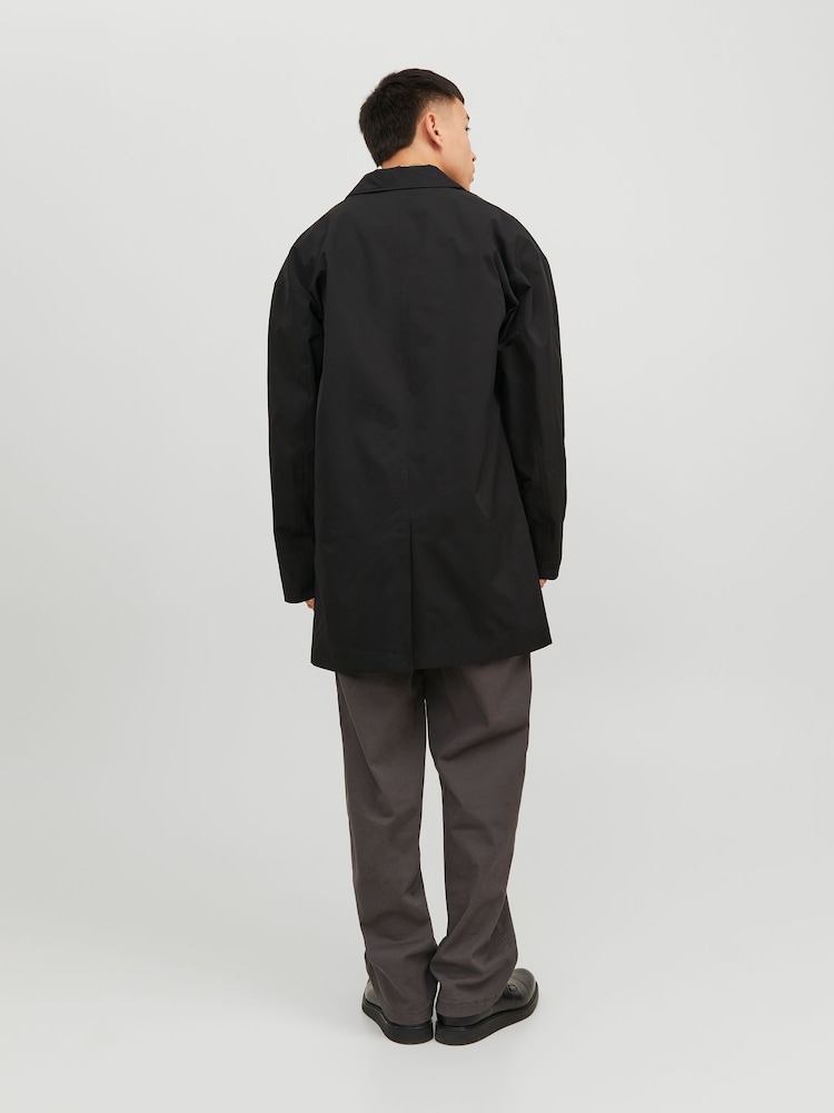 JACK & JONES Black Smart Trench Coat - Image 2 of 5