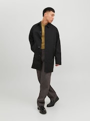 JACK & JONES Black Smart Trench Coat - Image 3 of 5