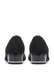 Pavers Block Heeled Black Court Shoes - Image 3 of 5