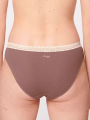 Sloggi Ribbed Tai Brown Briefs 2 Pack - Image 4 of 6