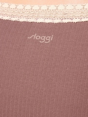 Sloggi Ribbed Tai Brown Briefs 2 Pack - Image 6 of 6