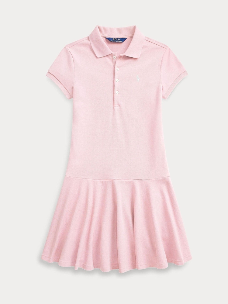 Polo Ralph Lauren Pink Stretch Pique Polo Dress - Image 1 of 2 Polo Ralph Lauren Pink Stretch Pique Polo Dress - Image 1 of 2