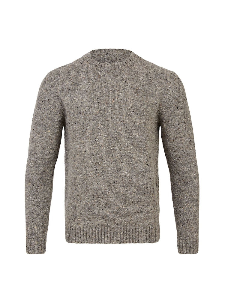 Celtic & Co. Mens Grey Donegal Crew Neck Jumper - Image 2 of 4